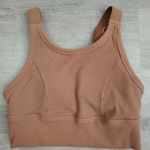 Aerie Ribbed Brown Sports Bra